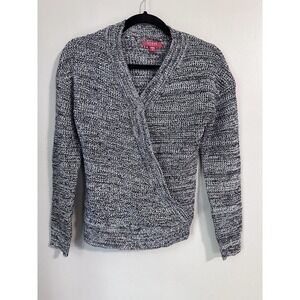 Guess Sweater V-Neck Long Sleeve Pullover Casual‎ Wrap Women's Size XS Gray #735